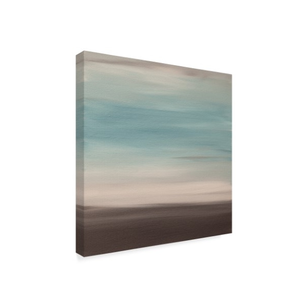 Hilary Winfield 'Sunrise Gray White' Canvas Art,35x35